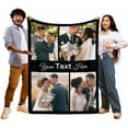 thumbnail image 3 of Custom Blanket with Photos Text Customized Blanket Personalized Flannel Throw Blankets for Adult Kid Birthday Christmas Fathers Mothers Valentines Day Customized Gift Blankets, 3 of 5