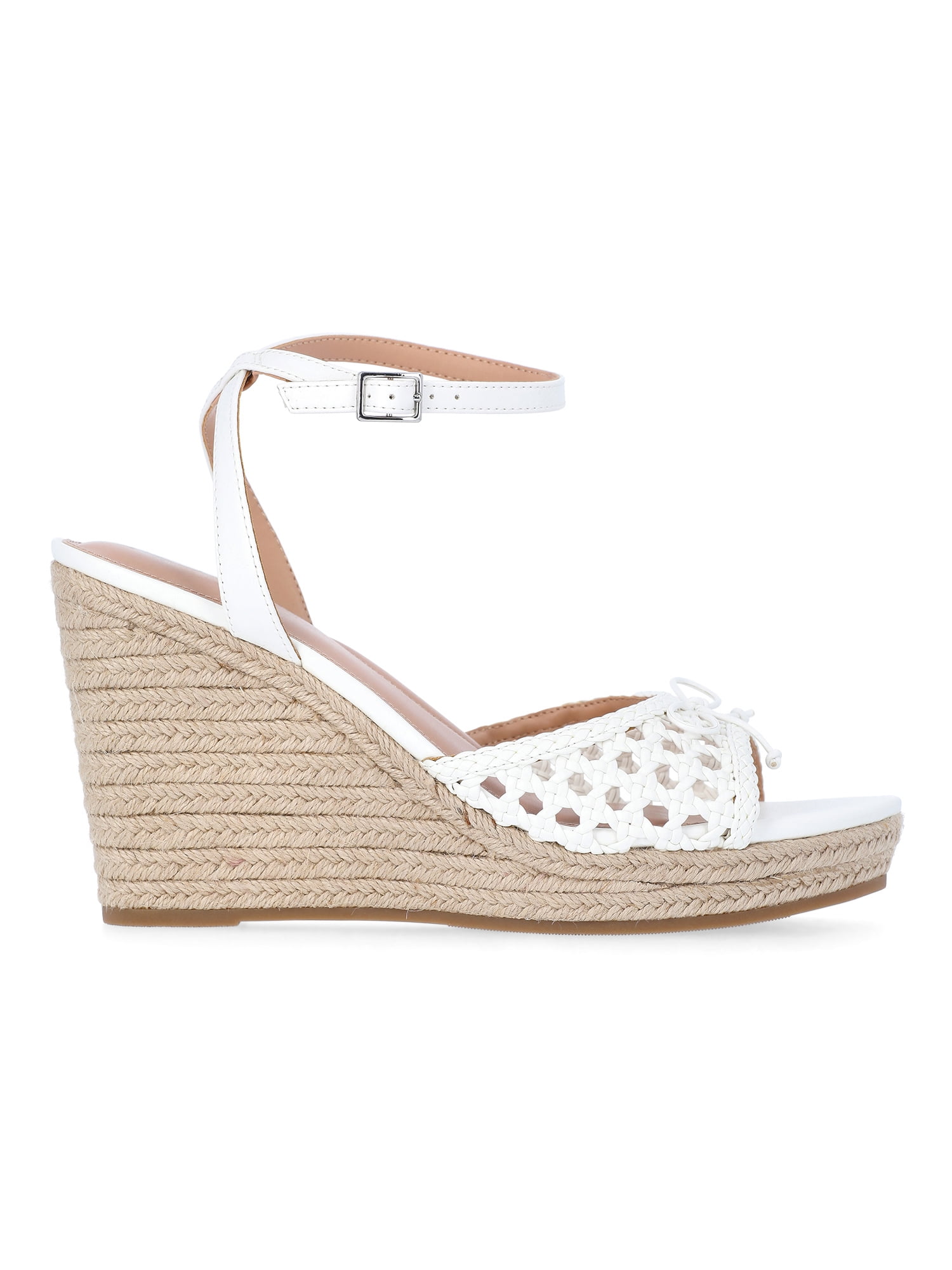 Time and Tru Women's Bow Espadrille Wedge Sandals