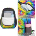 thumbnail image 4 of Yellow and Purple Tie Dye Pattern 17" School Backpacks for Teens,Waterproof Oxford Fabric,S-Shape Padded Straps for School,Travel,Hiking,Camping, 4 of 6