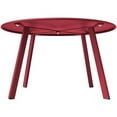thumbnail image 4 of Patio Coffee Table, Round Patio Side Table, Coffee Table, Modern, Stylish, Living Room, Outdoor, Home Decor, Versatile, Red, 4 of 7