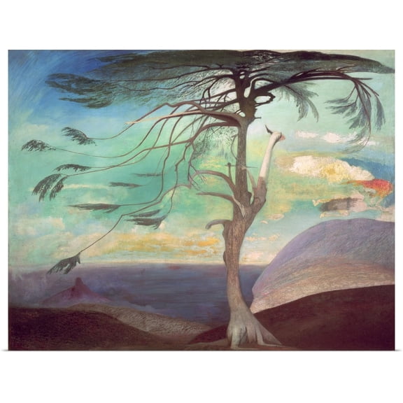 Great BIG Canvas | Rolled Tivador Csontvary Kosztka Poster Print entitled The Solitary Cedar, 1907