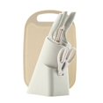 thumbnail image 1 of Deals Of The Day Clearance Prime Set 7 Pieces Stainless Kitchen With Block Cutting Board And Kitchen Shears Sharp Stainless Set For Kitchen Cooking Block Set Beige, 1 of 9
