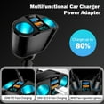 thumbnail image 6 of RONY 5 in 1 Car Charger with LED Voltage Monitor - Portable Car Charger Adapter with Dual USB Ports 90W Dual Cigarette Lighter 20W PD Fast Charging for GPS Cam Phone Pad, 6 of 10