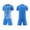 Blue, variant on 2 PC Kids Soccer Uniform Set for 5-15 Years Boys Girls Quick Dry Breathable Short Sleeve Shirt and Elastic Waist Shorts Youth Football Training Sportswear Set