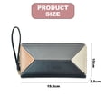 thumbnail image 2 of Cartera de cuero para mujer, carteras de cuero PU de gran capacidad con cremallera, tarjetero para mujer, 2 of 5