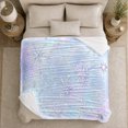 thumbnail image 5 of Ethereal Snowflake Star Winter Wonderland, Festive Holiday Scene, Warm Flannel Blanket for Living Room and Bedroom, Art Lovers Housewarming Gift, Fantasy Home Decor, 5 of 9