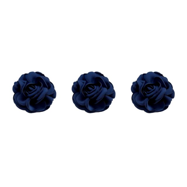 Guardoinrt Sophisticated Refined Flower Brooches Pins For Delicate And Intricate Style dark blue 3Set
