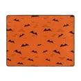 thumbnail image 3 of DouZhe Halloween Bats Orange Pattern Area Rugs Non-Slip Machine Washable Floor Mat, Style Carpet Doormat, 63x48 inches, 3 of 6