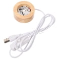 thumbnail image 1 of Wood LED Light Base Table Crystal Ball Lamp Base USB Charging Light Base for Crystal Ball, 1 of 9