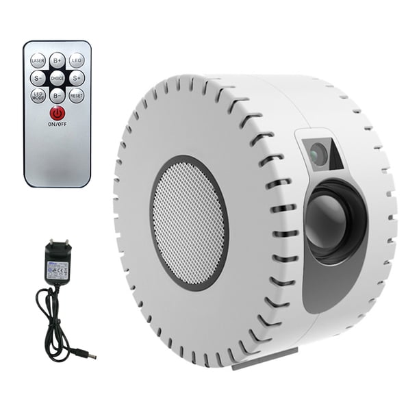 Bearachild Proyector de cielo estrellado LED de 5W con enchufe europeo, luz nocturna colorida con Control remoto para cine familiar, Bar, fiesta de Iluminación y accesorios Blanco Enchufe de la UE Bearachild HA004354-05B