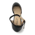 thumbnail image 5 of Victoria K Women's Basket Weave With Braid Straps Ballerina Flats, 5 of 5