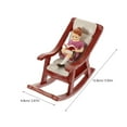 thumbnail image 4 of OULII 1Set Decorative Miniature Rocking Chair Red Resin for Landscaping Decor and Model Furniture, 4 of 5