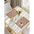 thumbnail image 5 of Maple Leaf Placemats Set of 8, Retro Fall Dark Beige Autumn Leaves Placemats for Dining Table, Place Mats for Kitchen Tabletop, Waterproof Wipeable Dining Table Mats Set, 5 of 9