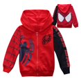 thumbnail image 2 of Abrigo con capucha con estampado de dibujos animados para niños Traje de manga larga de otoño para niños (Rojo 2-3Y) Likrtyny Para estrenar, 2 of 9