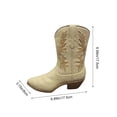 thumbnail image 3 of Cadancy Vintage Vase Cowboy Boot Shaped Tabletop Planter for Artificial Flowers Succulents Farmhouse Decor Home Living Room Mantle Shelf Western Rustic Style Decoration Gift, 3 of 6