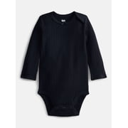 Wonder Nation Baby Girls Bodysuit with Long Sleeves, Sizes 0-24 Months