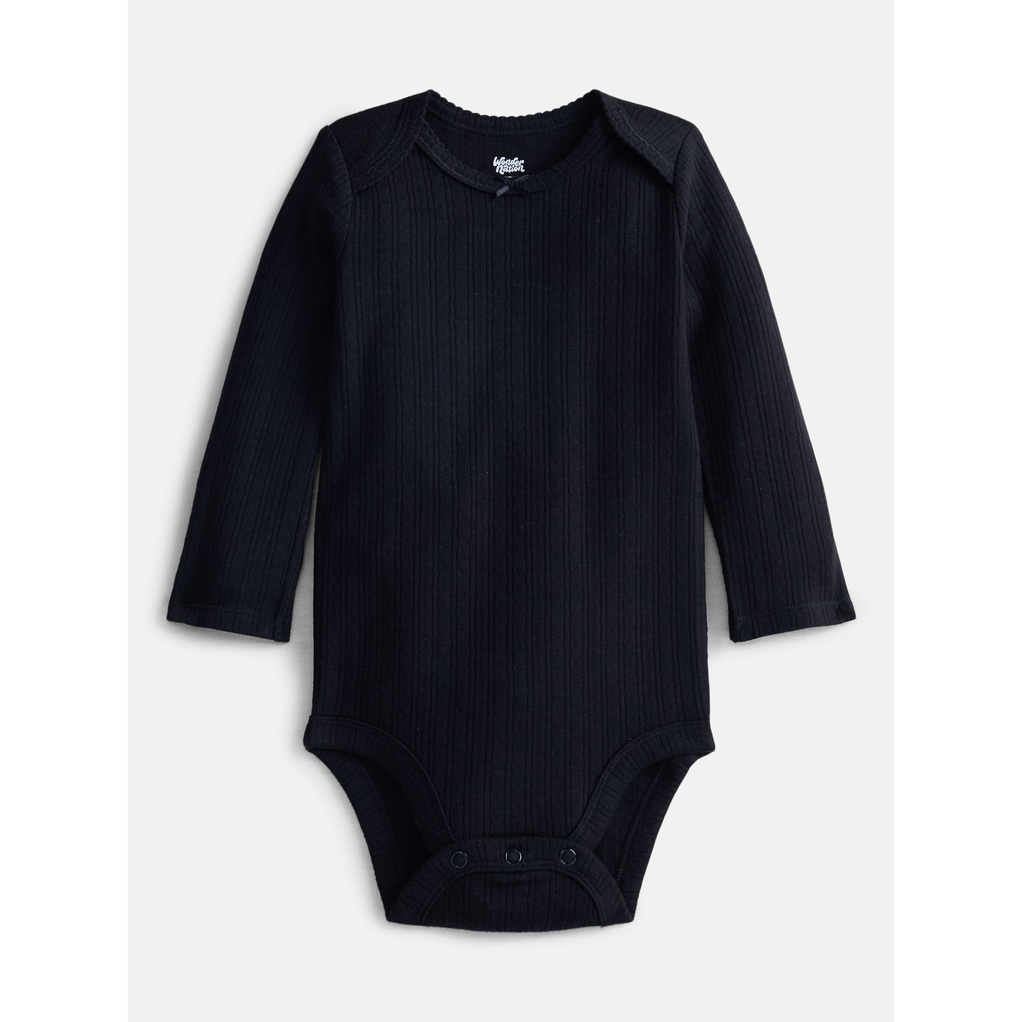 Wonder Nation Baby Girls Bodysuit with Long Sleeves, Sizes 0-24 Months