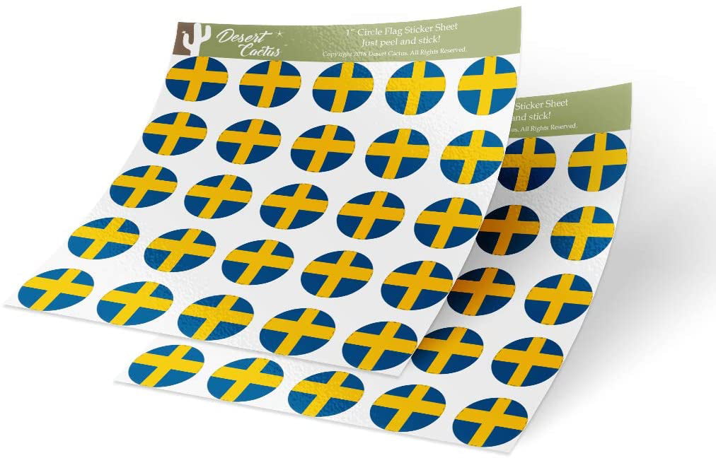 Sweden Country Flag Reflective Decal Bumper Sticker