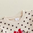 thumbnail image 6 of Cjfdfy Toddler Baby Girl Thanksgiving Outfit Little Turkey Embroidery Long Sleeve Dot Waffle Knit Tops Pants Set Little Baby Cute My First Thanksgiving Fall Winter Outfit, 6 of 9