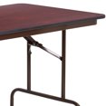 thumbnail image 3 of 6-Foot High Pressure Mahogany Laminate Folding Banquet Table, 3 of 9