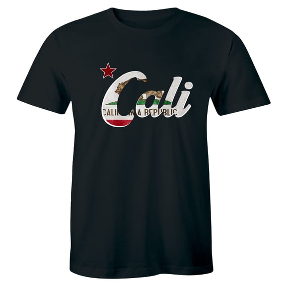 Proud California Republic Cali State Bear Flag Star Men's T-Shirt