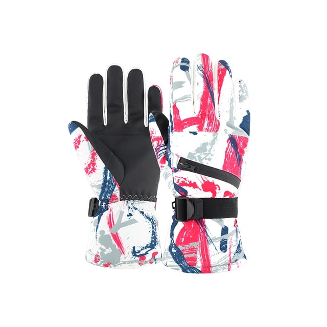 Soidarity Guantes Manoplas Pantalla táctil Exterior Cálido Antideslizante Impermeable A prueba de viento Snowboard Invierno Clima frío Engrosamiento Deportes de nieve Rojo, rojo> XL XL Soidarity OD028936-06