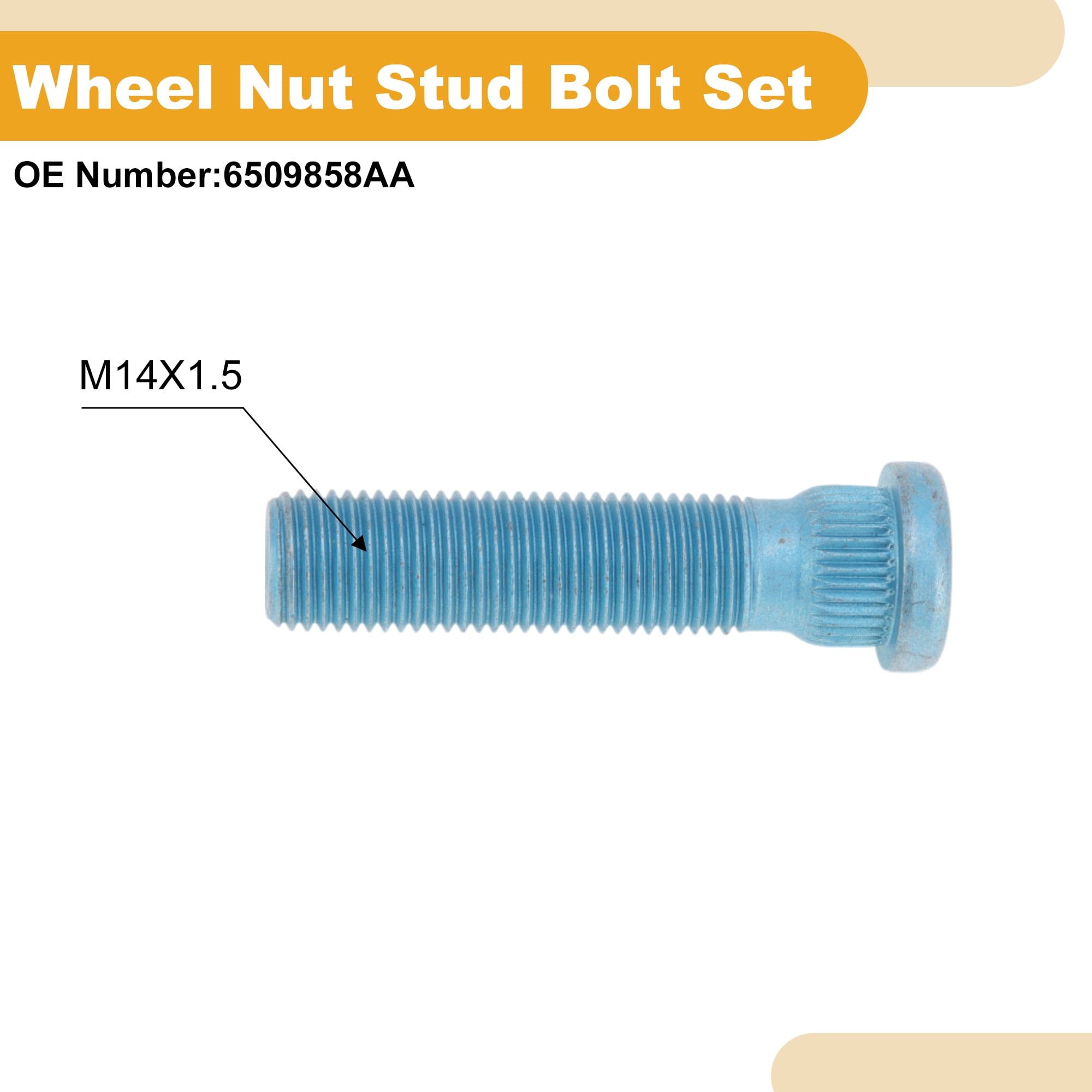 Unique Bargains M14x1.5 Wheel Lug Stud for Dodge 1500 2011-2025 Front Rear Bolt Set