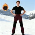 thumbnail image 6 of Abomasnow Mens Snow Ski Waterproof Softshell Snowboard Pants Outdoor Hiking Fleece Lined Zipper Bottom Leg, 6 of 8