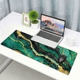 thumbnail image 6 of nygtbtfer Mouse Pad, Black Green Golden Mouse Pad, Modern Marbling Mousepad, Custom Small Mouse Pads with Designs, Portable Office Non-Slip Rubber Base Wireless Mouse Pad for Laptop 31.5x11.8 in, 6 of 6