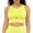 Yellow, variant on Uaswgudfs Women's Tank Tops High Support Sports Bra Racerback Front Cutout High Neck Wireless Workout Bras