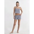 thumbnail image 2 of No Boundaries Jersey Sleep Shorts, 2.25'' Inseam, Women’s and Women’s Plus, 2 of 4