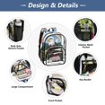thumbnail image 4 of ALAZA Clear Backpack Owl Rainbow Rose PVC Transparent BookBag, 4 of 7