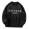 thumbnail image 4 of Sudadera de mujer con cuello redondo, Tops sueltos de moda, ropa de calle sin capucha, Jersey, sudadera, ropa deportiva para desplazamientos y viajes , M M, 4 of 8
