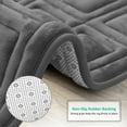 thumbnail image 4 of Clara Clark Bathroom Rugs, Velvet Memory Foam Bath Mat, Ultra Soft Non Slip and Absorbent - Waffled - Small - Gray, 4 of 6