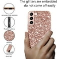 thumbnail image 3 of Compatible with Samsung S21 Plus Case Glitter Shockproof,Phone Samsung Galaxy S21 Plus Case Bling Sparkly Soft TPU and PC Silicone Shiny Girl Women Thin Protective Cover (Rose Gold), 3 of 7