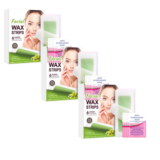 Wax Strips for Hair Removal - Body Hair Removal Bikini - Facial Hair Removal for Women Arms Legs Back Waxing Kit Suit Many Skin i 1/2/3/4/5/6PCS