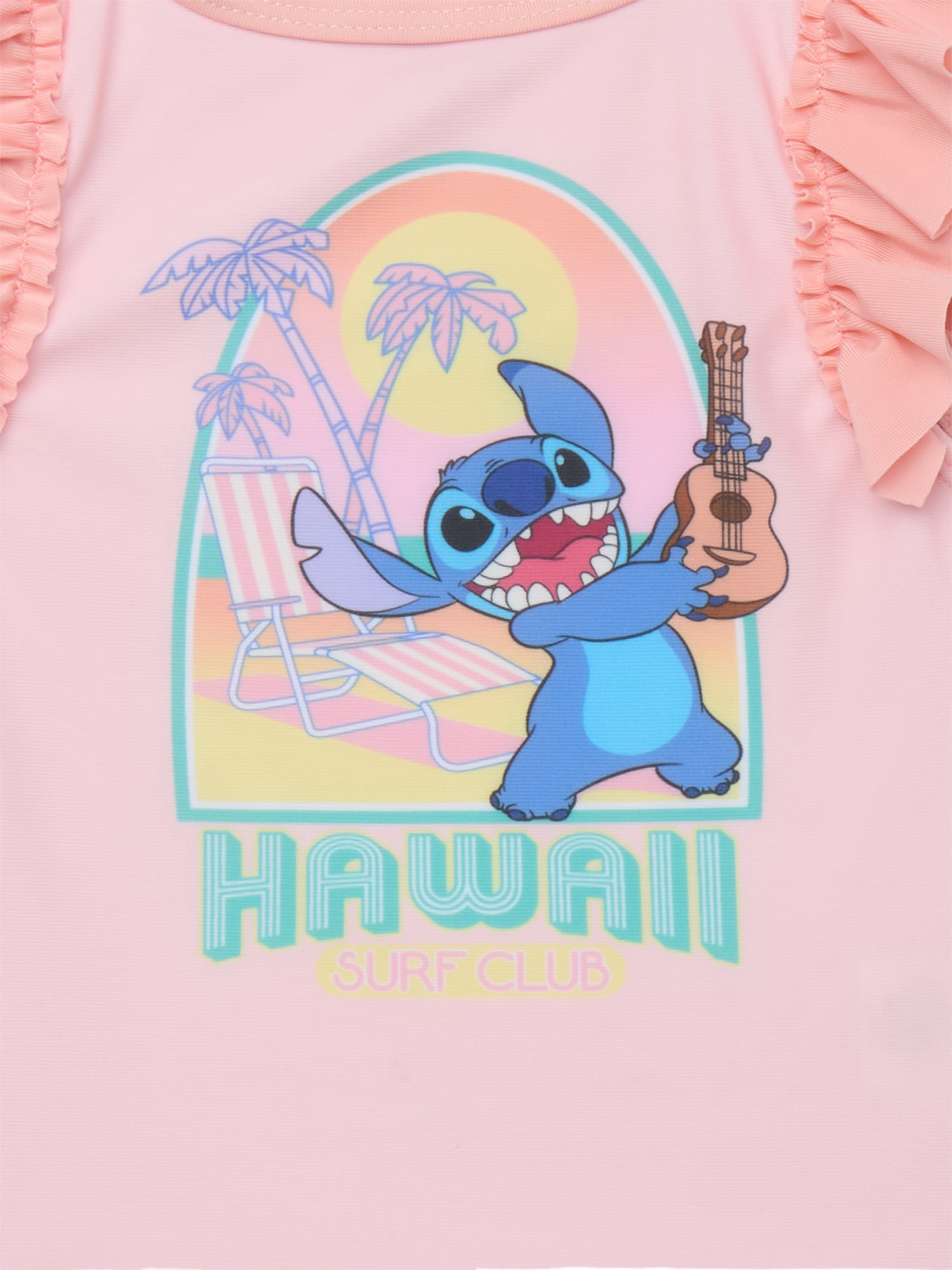 Disney Stitch Toddler Girls Tankini Swimsuit Set with UPF 50+, 2-Piece, Sizes 2T-4T
