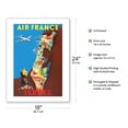 thumbnail image 2 of Israel - Lockheed Constellation “Connie” over Tel-Aviv Jerusalem - France - Vintage Airline Travel Poster by Maurice Renluc c.1951 - Fine Art Matte Paper Print (Unframed) 18x24in, 2 of 4