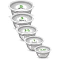 thumbnail image 1 of NutriChef 10 Piece Stainless Steel Mixing Bowls with Airtight Lids, Dishwasher Safe, 5 Stackable Nesting Bowls and 5 BPA-Free Lids for Kitchen, Cooking, Food Storage, Meal Prepping, Mixing & Serving, 1 of 5