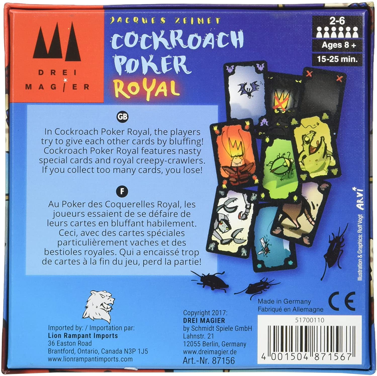 Cockroach Poker Royal Bluffing Card Game SEALED UNOPENED FREE SHIPPING 