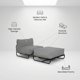 thumbnail image 2 of QinaQin Sillón individual con otomán, silla accent de tela con cojín grueso y base tipo trineo, ideal para sala o recámara, 2 of 6