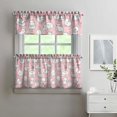 thumbnail image 2 of Kitchen Curtains 24 Inch Short - 3 Panel Set with Cute Cat Paw Pattern, Rod Pocket Window Curtain, 100% Polyester for Pet Lovers Farmhouse, Cafe, Kitchen, Bedroom, Easy Wash, 2 of 6
