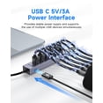 thumbnail image 3 of Hub USB C a USB FORIDA Adaptador USB 3.0 de 8 puertos con puerto de alimentación, 3 of 8