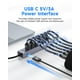 thumbnail image 3 of Hub USB C a USB FORIDA Adaptador USB 3.0 de 8 puertos con puerto de alimentación, 3 of 8