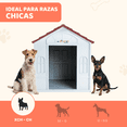 thumbnail image 3 of Casa para Perro Chico MascoAmigo para Exterior Térmica con ventilación, Resistente a la Intemperie con Techo Triangular para Lluvia, Roja, 3 of 8