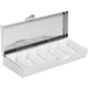 thumbnail image 1 of Caja de almacenamiento de dulces medicinales portátil de acero inoxidable para Halloween, Cosplay, fiesta de baile, uso de 6 celosías, 1 of 7