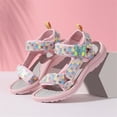 thumbnail image 6 of kpoplk Toddler Girl Sandals Open Toe Sandals Princess Flats Summer Flower Girl Shoes(Pink,11), 6 of 9