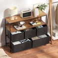 thumbnail image 2 of MONVANE Drawer Dresser with Shelves, Fabric Storage Organizer for Bedroom, Closet, Living Room, Black, 2 of 7