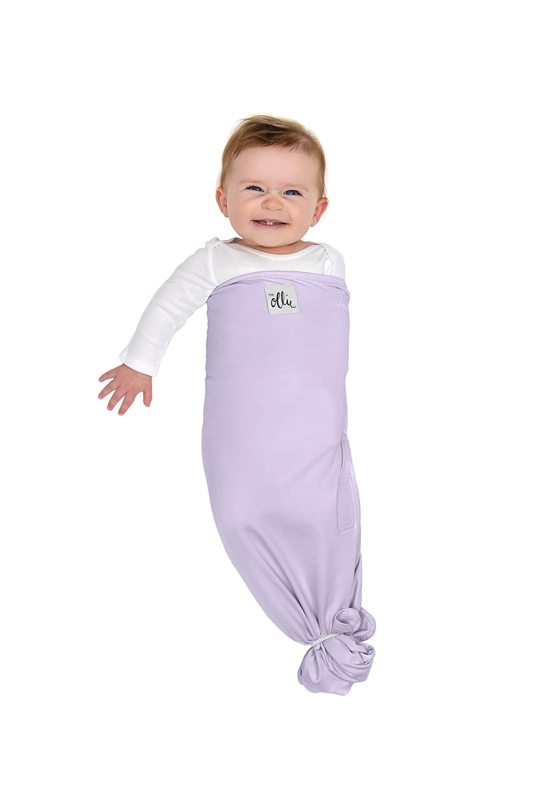 The Ollie Swaddle -- Helps to Reduce The Moro (Startle) Reflex -- Made from a Custom Designed Moisture-Wicking Material (Lavender)