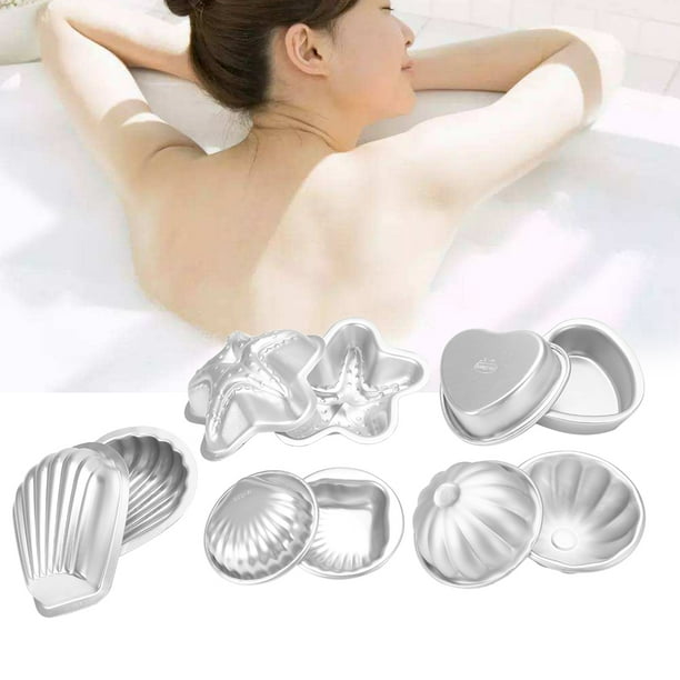 Moldes para bombas de baño, moldes de aleación de aluminio hechos a mano para hacer bombas de baño, herramientas para hacer pasteles, confiables y duraderas